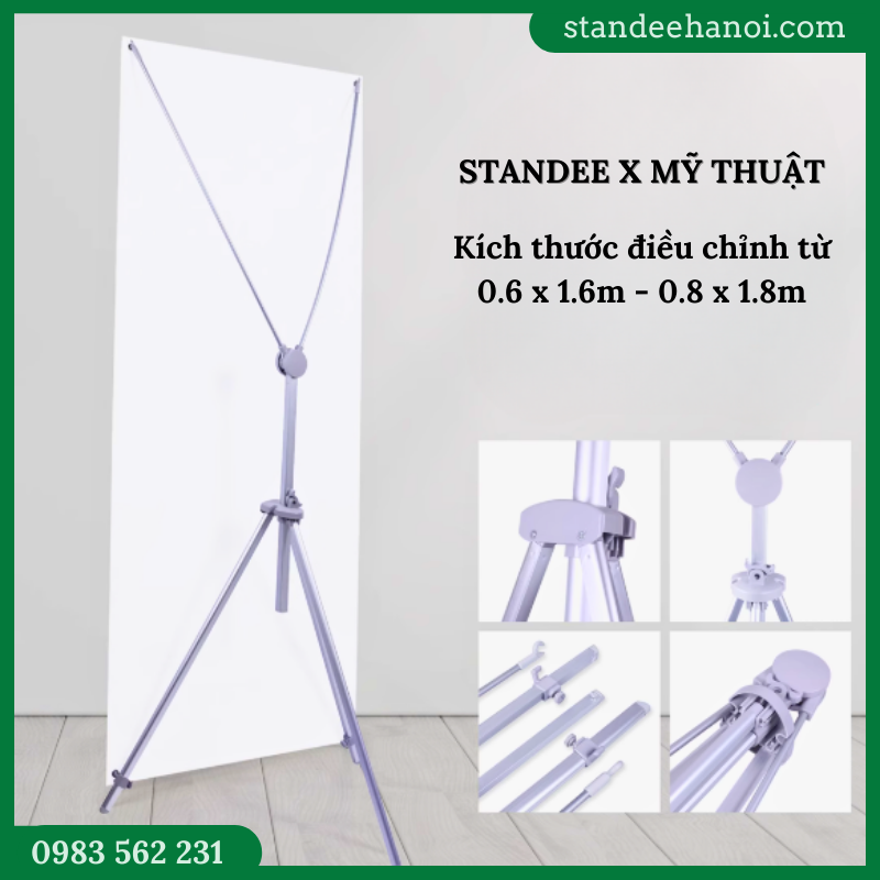 Standee X mỹ thuật, giá chữ X mỹ thuật