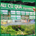 Bảng giá quầy rau, bảng lật số siêu thị
