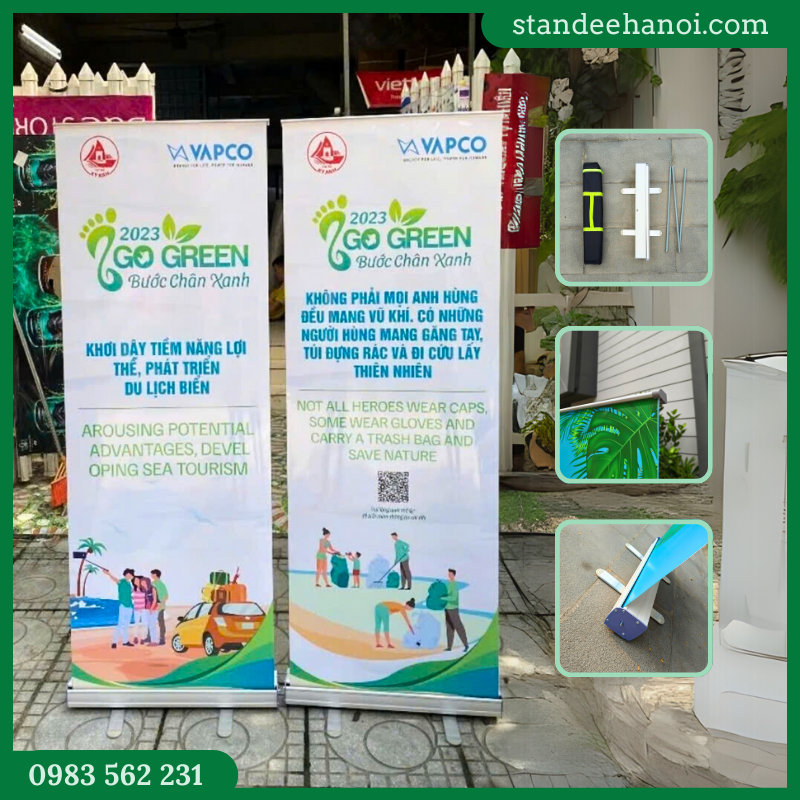 Giá cuốn nhựa cao cấp - Standee cuốn nhựa tốt