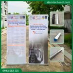 Standee cuốn nhôm inox - Giá cuốn inox