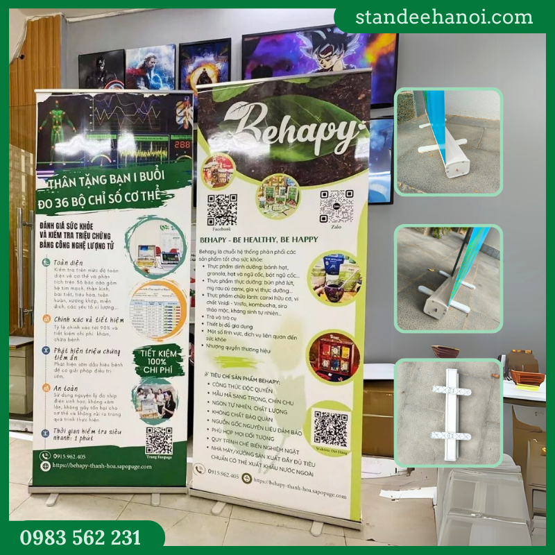 Giá cuốn nhựa - Standee cuốn nhựa