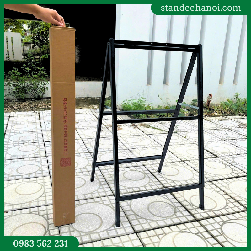 Standee chữ A 2 mặt bằng sắt