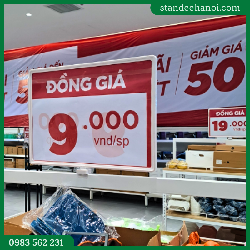 Khung bảng giá siêu thị A4