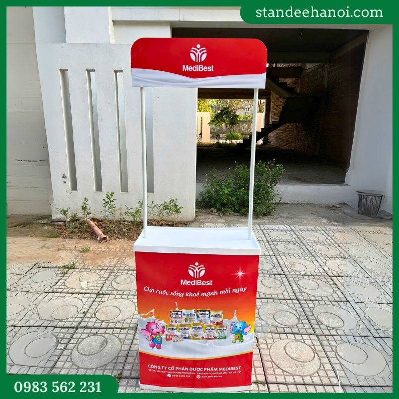 Quầy nhựa mini, booth sampling, quầy bán hàng di động