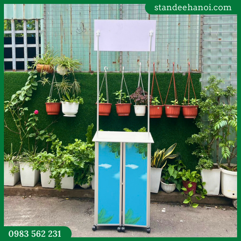 Quầy nhôm bánh xe, booth sampling, quầy bán hàng di động