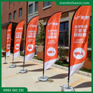 Cờ bãi biển có túi nước, cờ bãi biển quảng cáo