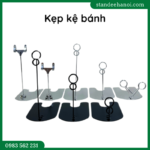 Kẹp inox số 8 bạc, kẹp quảng cáo để bàn