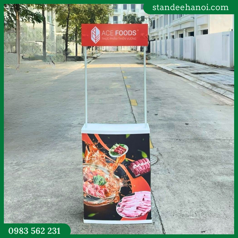 Quầy nhựa mini, booth sampling, quầy bán hàng di động