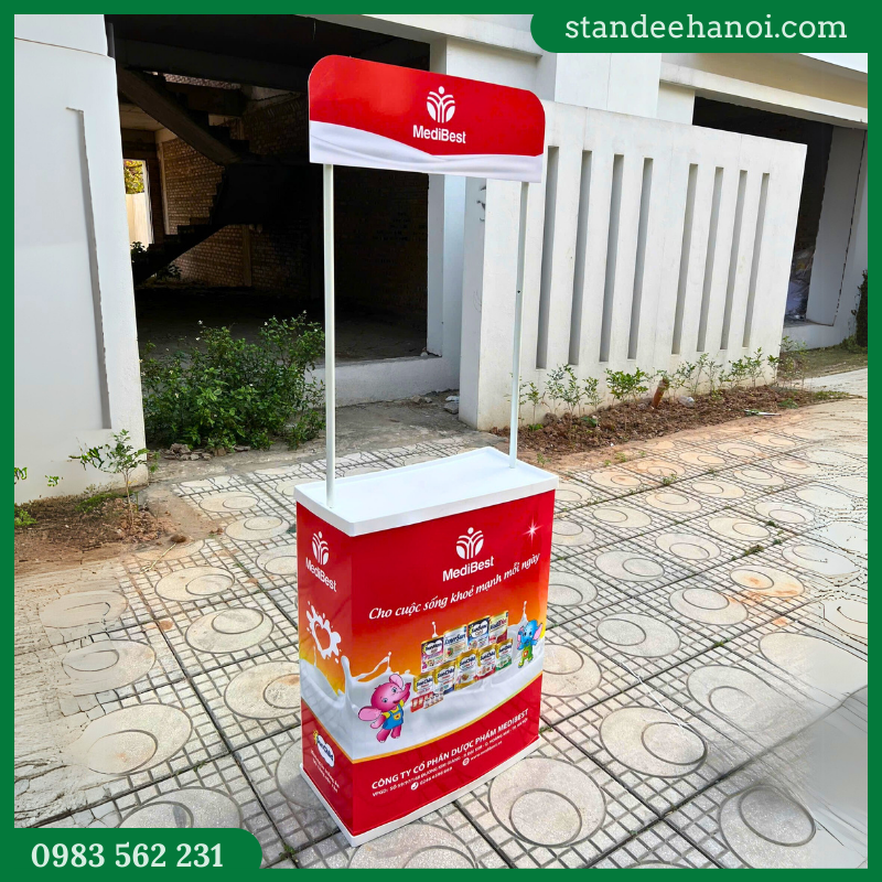 Quầy nhựa mini, booth sampling, quầy bán hàng di động