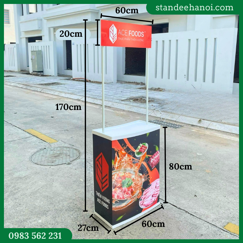 Quầy nhựa mini, booth sampling, quầy bán hàng di động