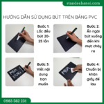 Bảng nhựa PVC đen, ghi giá siêu thị KT A4, A5, A6