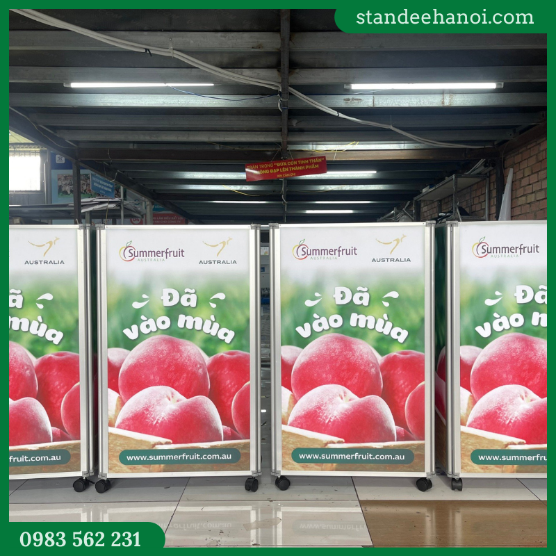 Quầy nhôm bánh xe, booth sampling, quầy bán hàng di động