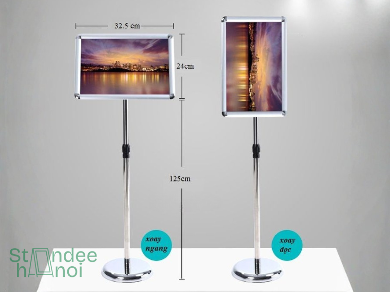 4 cách chọn chân menu inox trưng bày chuẩn không gian