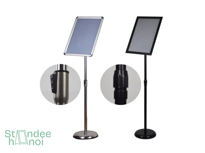 So sánh chân menu inox A4, A3: nên chọn loại nào?