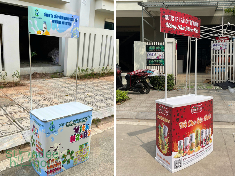 5 khác biệt giữa quầy nhựa và quầy nhôm