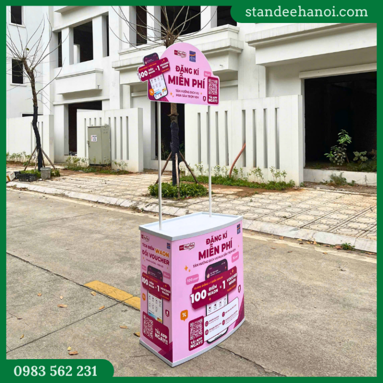 Quầy nhựa, booth sampling, quầy bán hàng di động - Standee, Standy ...