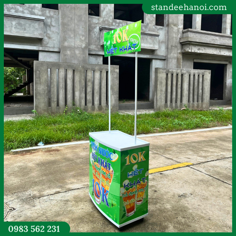 Quầy nhựa bánh xe, booth sampling, quầy bán hàng di động