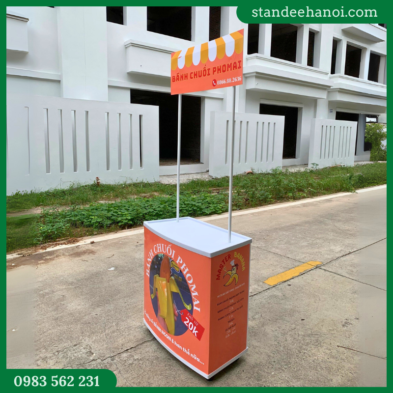 Quầy nhựa bánh xe, booth sampling, quầy bán hàng di động
