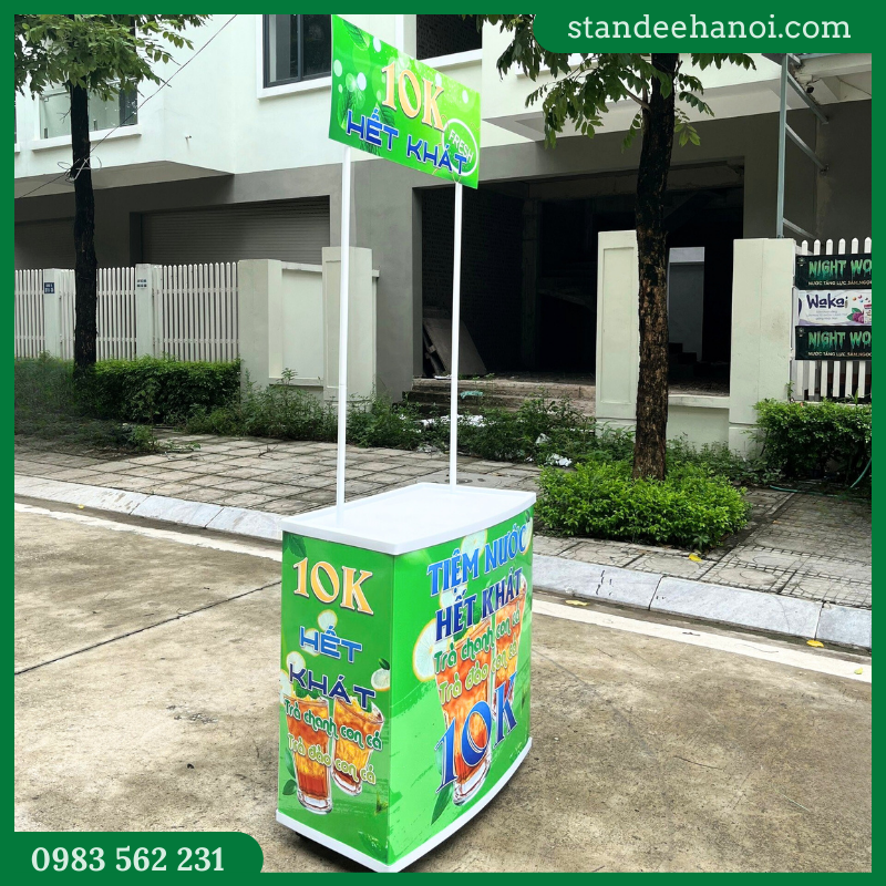 Quầy nhựa bánh xe, booth sampling, quầy bán hàng di động